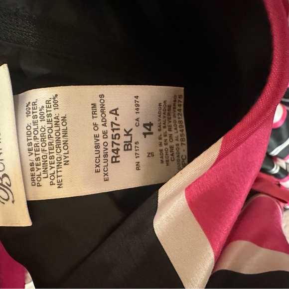 Bonnie Jean pink striped bow barbiecore dress - Picture 4 of 5